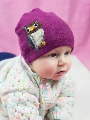 Owl Cashmere Hat - Baby