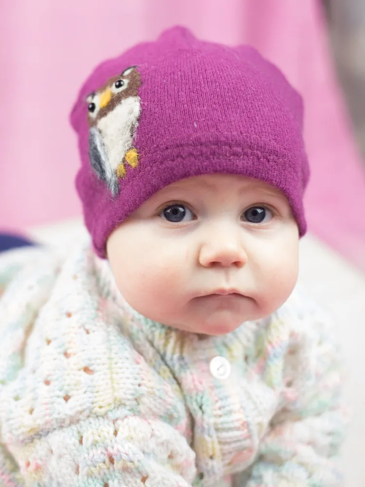 Owl Cashmere Hat - Baby