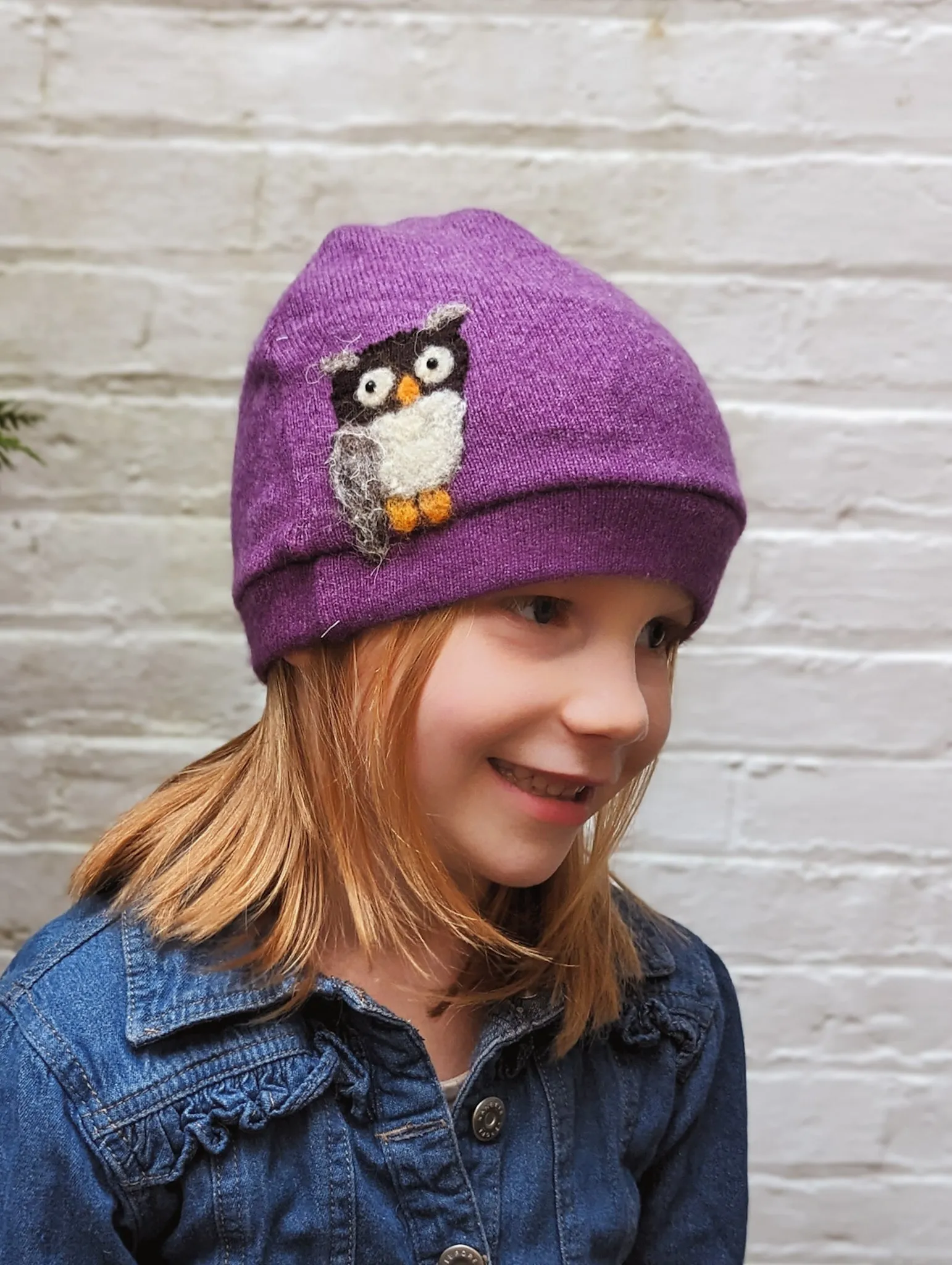 Owl Cashmere Hat - Child