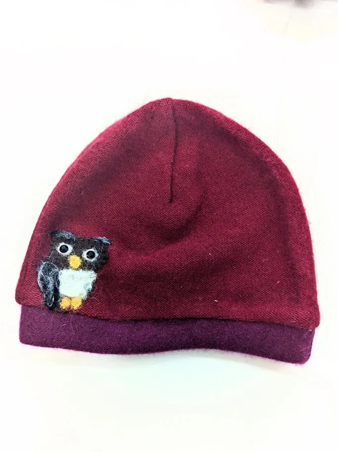 Owl Cashmere Hat - Child