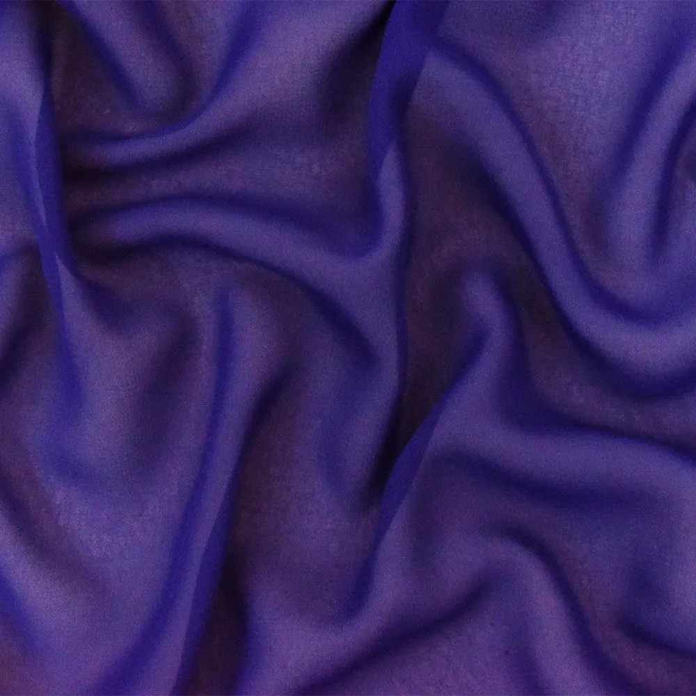 Purple Solid Polyester Chiffon Woven Fabric