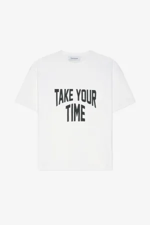 RELAX TEE SHIRT TAKE YOUR TIME WHITE