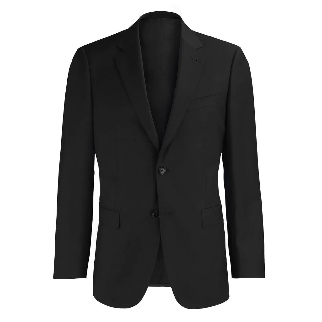 SARTORIAL EDGE Notch Lapel Slim Business Suit BLACK REG