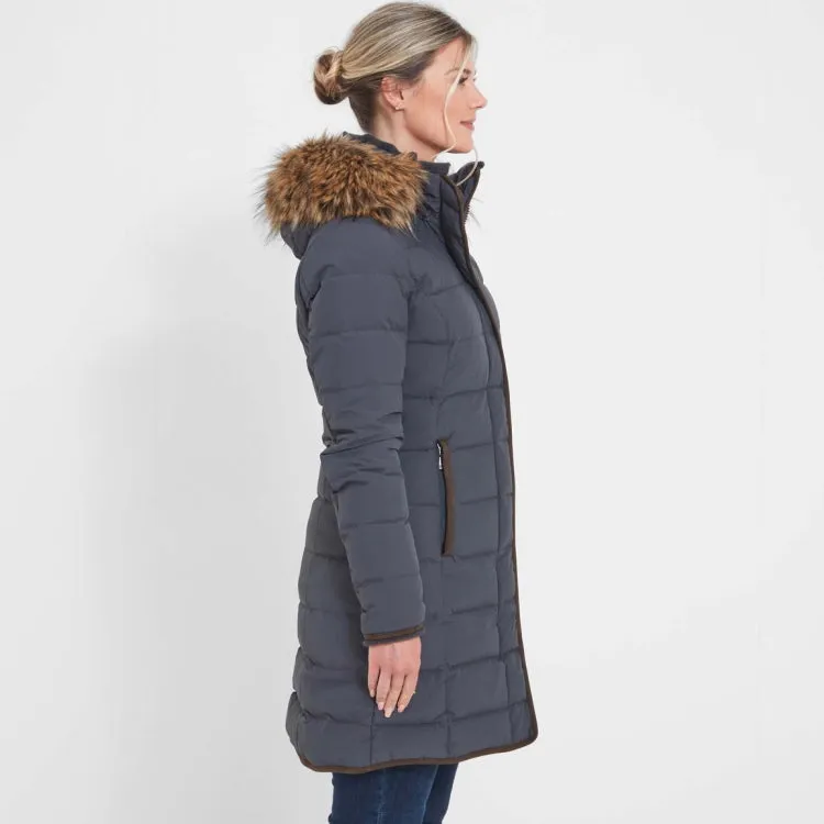 Schoffel Ladies Mayfair Down Coat - Gunmetal