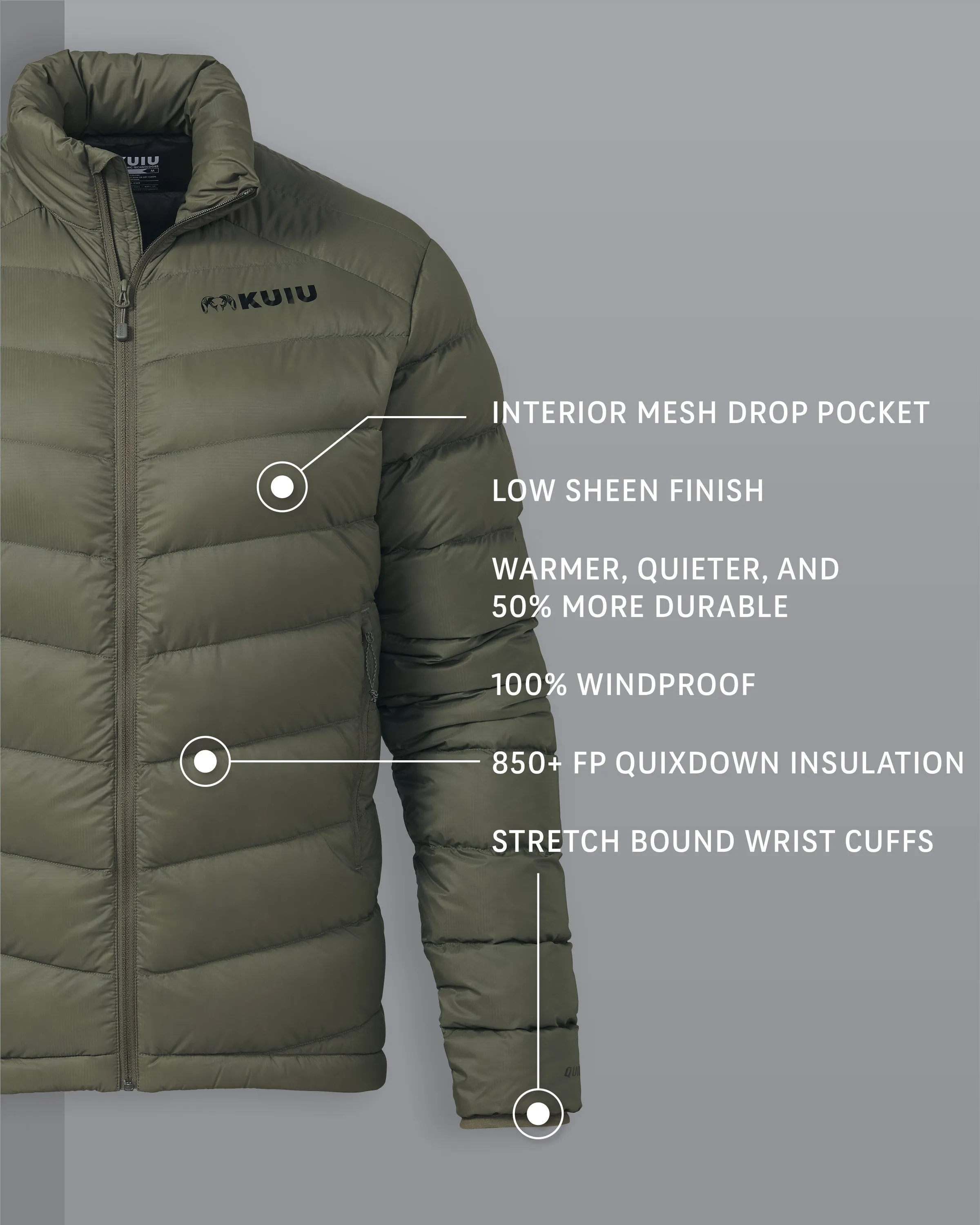 Super Down LT Jacket | Ash