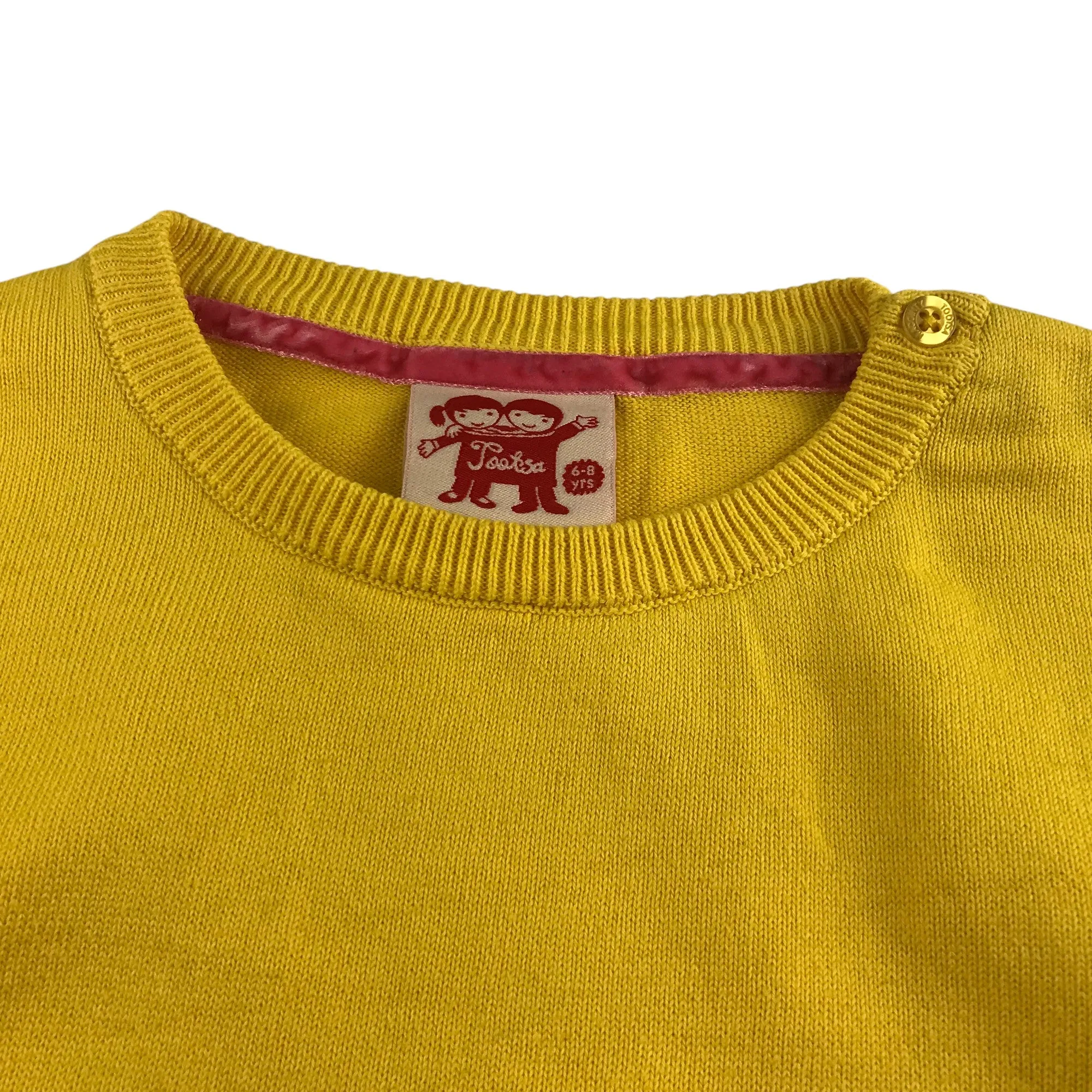 Tootsa Jumper 6-8 years yellow cat organic cotton