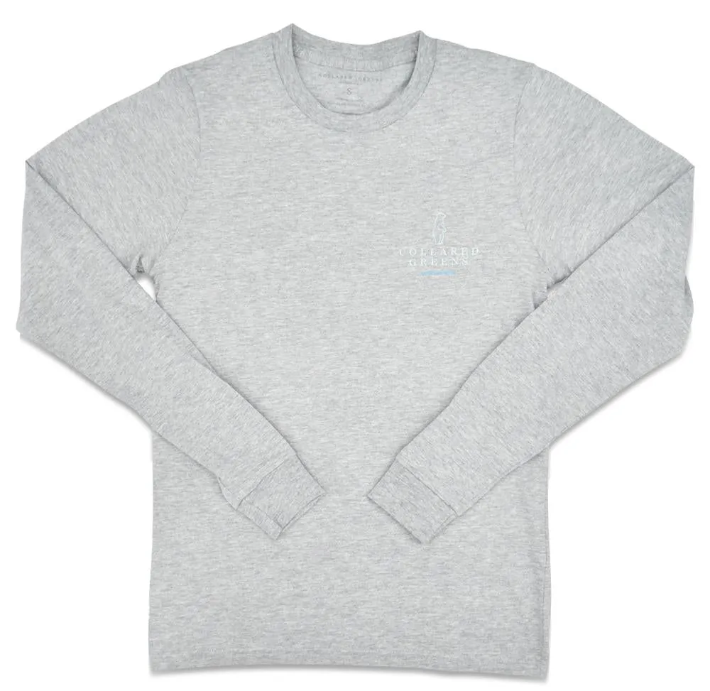 Trout Flag: Long Sleeve T-Shirt - Gray