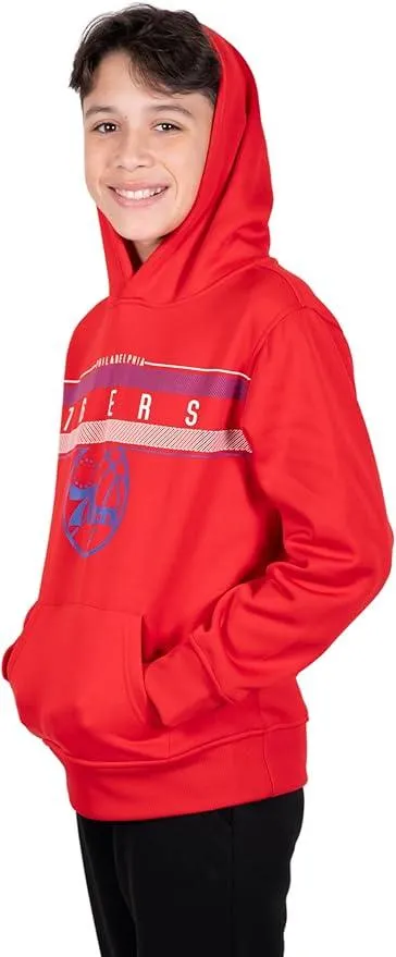 Ultra Game NBA Official Youth  Super Soft Showtime Pullover Hoodie Sweatshirt, Philadelphia 76ers, Team Color|Philadelphia 76ers