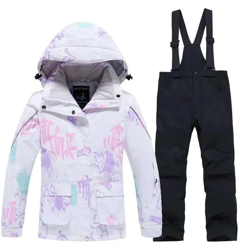 Unisex Kids Hooded Snow Jackets & Bibs Pants