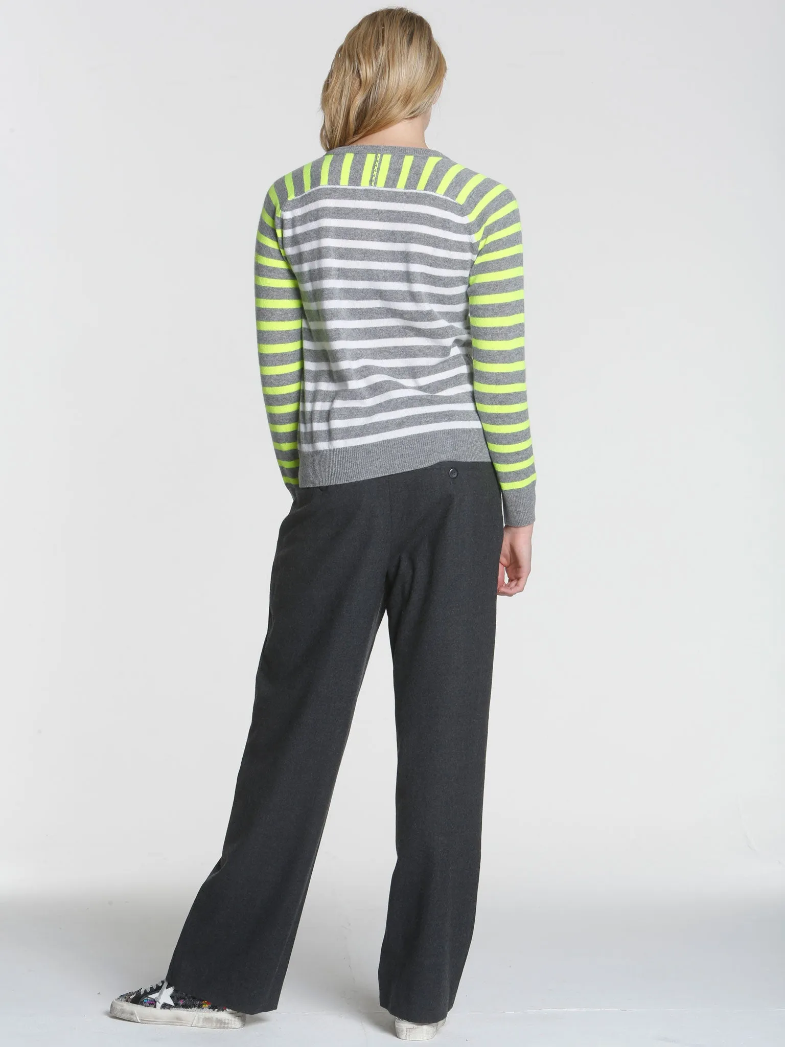 Warhol Stripe Crew - Grey Multi