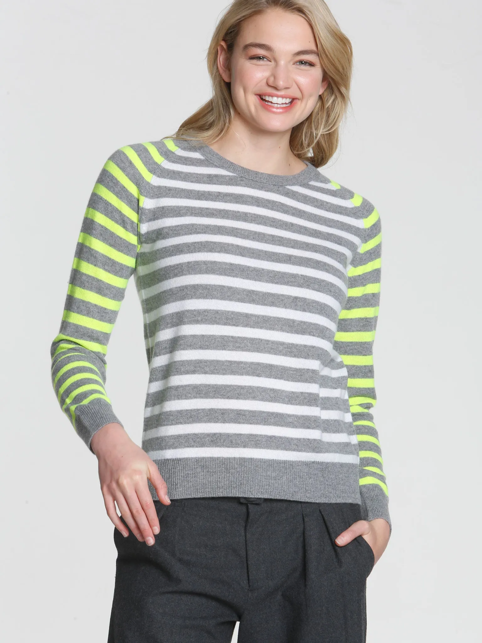 Warhol Stripe Crew - Grey Multi