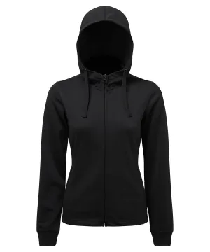 Womens TriDri® spun dyed full-zip hoodie | Black