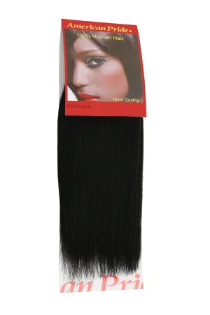 Yaki Weave | Human Hair Extensions | 8 Inch | Jet Black (1)