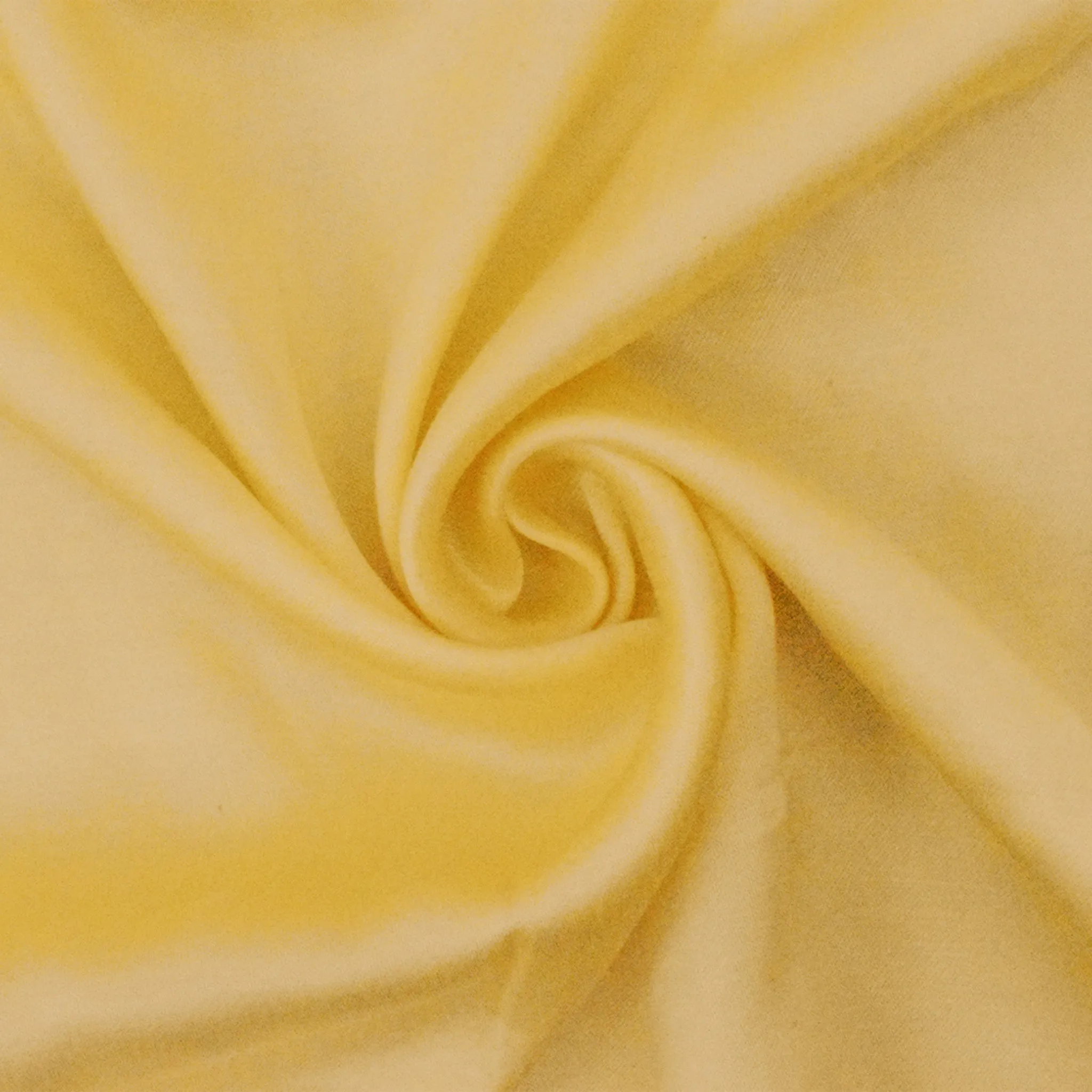 Yellow Famous Designer Cupro Blend Liquid Twill Woven Fabric