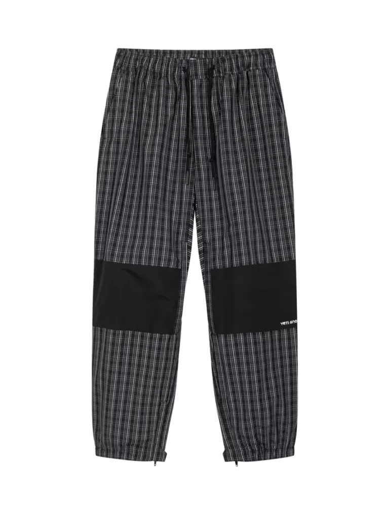 Yetisnow Chequered Black Pants - Men's