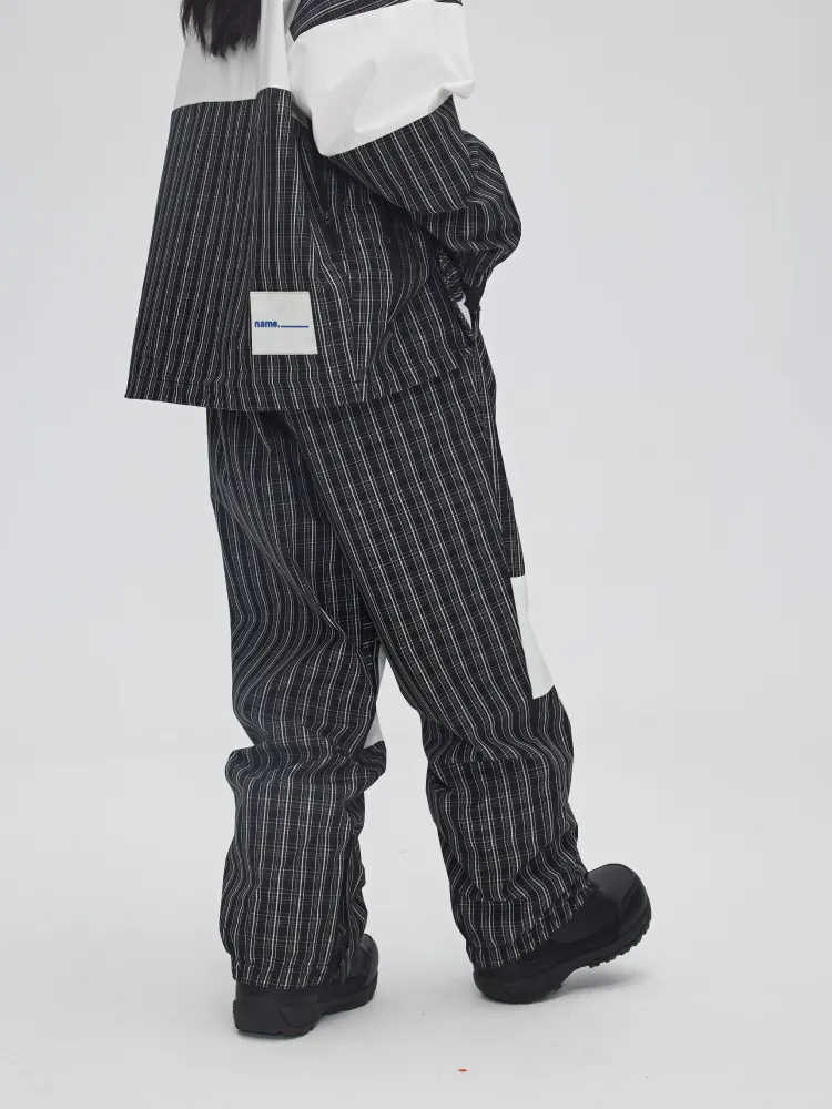 Yetisnow Chequered Black Pants - Men's