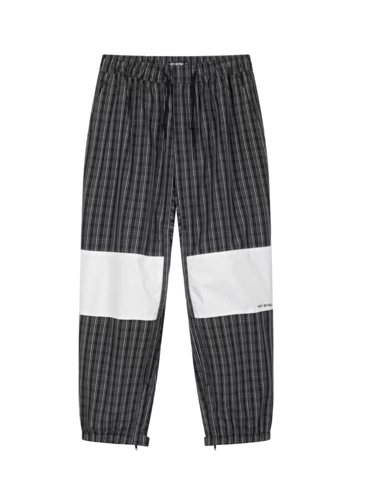 Yetisnow Chequered Black Pants - Men's