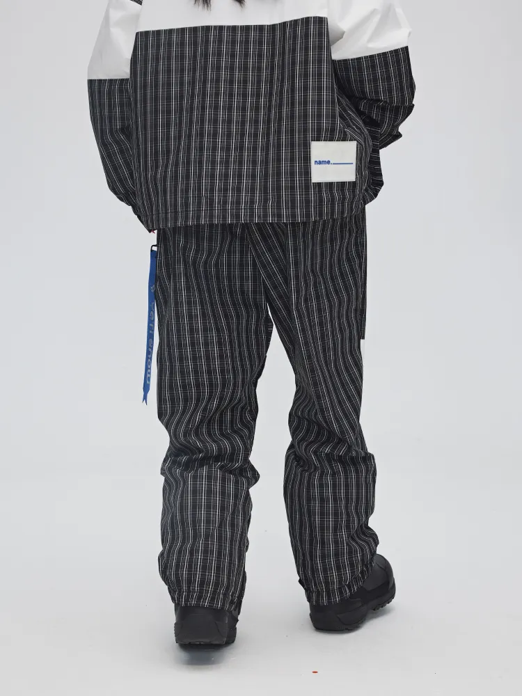 Yetisnow Chequered Black Pants - Men's